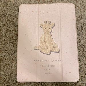 Apple iPad Air 2 9.7” clear cover trifold case pink deer animal print